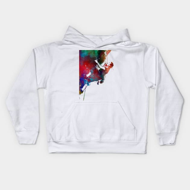 climbing #climb #sport Kids Hoodie by JBJart